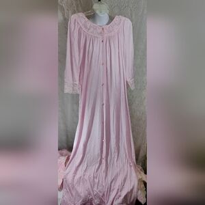 Gilead Long (Tall) Pink Lace Trim Robe